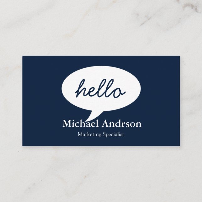 Friendly Hello Business Card (Front)