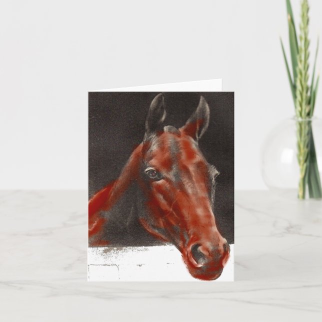 friendly horse note card (Front)