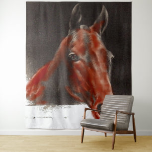 friendly horse tapestry