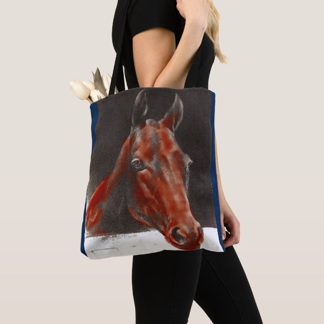 friendly horse tote bag (Close Up)