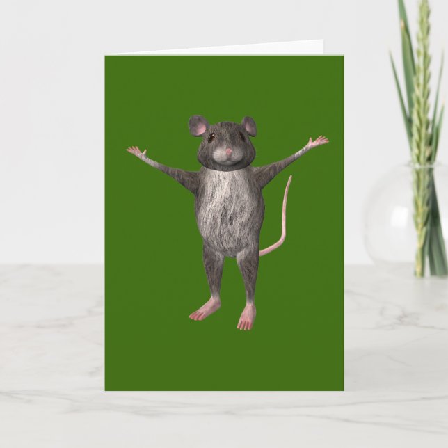 Friendly House Mouse Card (Front)