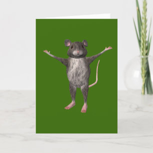 Friendly House Mouse Card