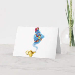 Friendly Jinn or genie and magic oil lamp Card