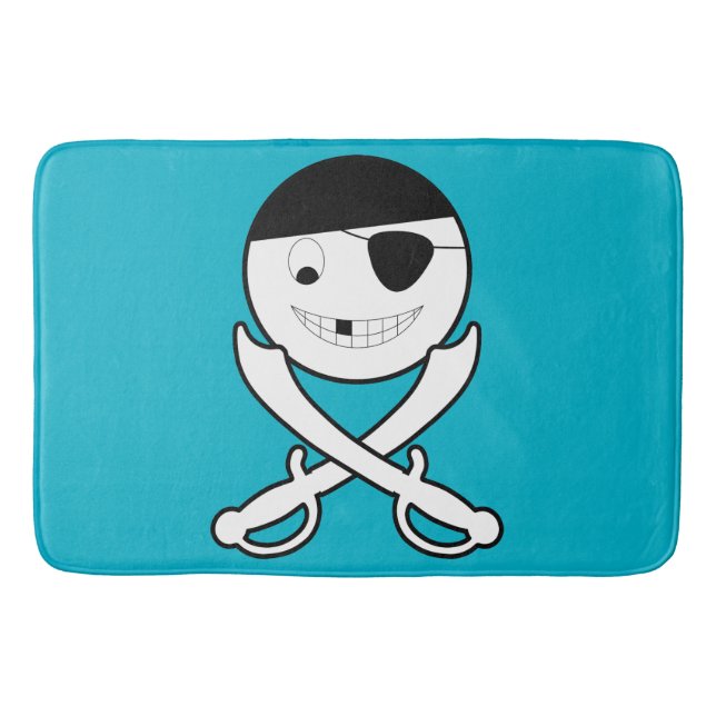 Friendly Jolly Roger Bath Mat (Front)