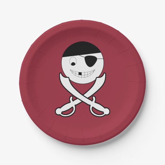 Friendly Jolly Roger Paper Plate (Front)