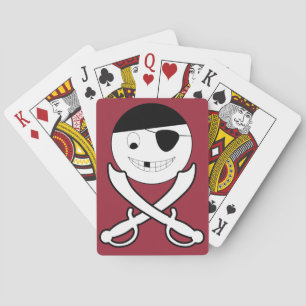 Friendly Jolly Roger Pirate Playing Cards