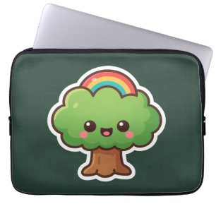 Friendly Kawaii Tree Laptop Sleeve