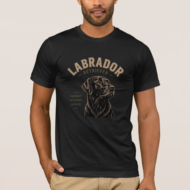 Friendly Labrador Retriever T-Shirt (Front)