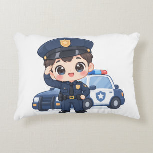 Friendly Little Officer Decorative Cushion