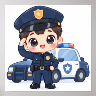 Friendly Little Officer Poster