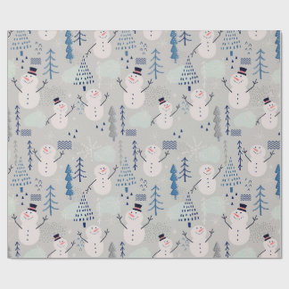 Friendly Little Snowman Wrapping Paper