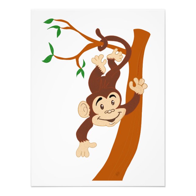 Friendly Monkey Photo Print (Front)