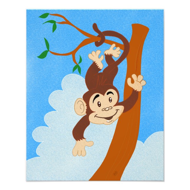 Friendly Monkey Photo Print (Front)