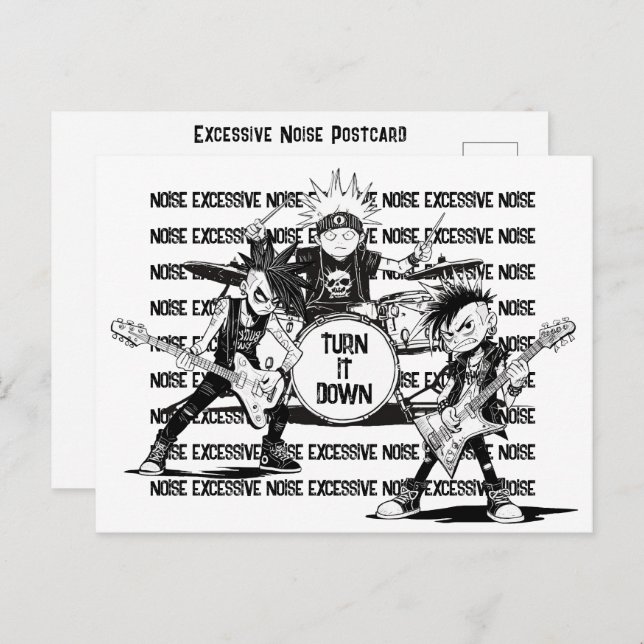 Friendly Neighbour Excessive Noise Reduce Message  Postcard (Front/Back)