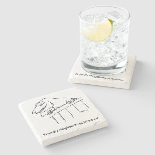 Friendly Neighbourhood Dinosaur Stone Coaster