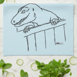 Friendly Neighbourhood Dinosaur Tea Towel