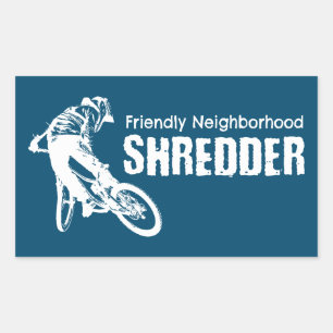 Friendly Neighbourhood Shredder Mountain Biking Rectangular Sticker