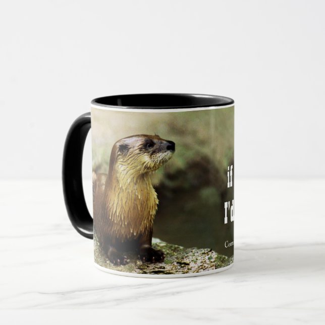 Friendly Otter and Funny Message personalise Mug (Front Left)