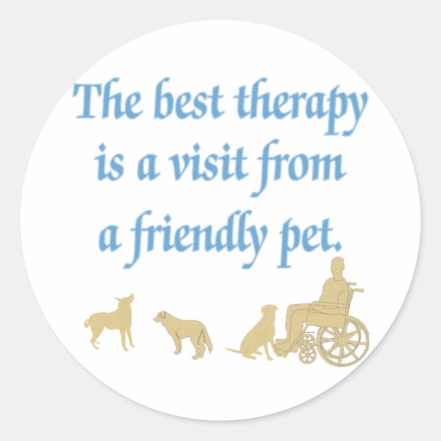 Friendly Pet Classic Round Sticker (Front)