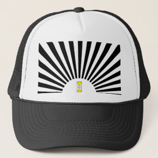 FRIENDLY PICKLEBALL hearts-court logo & rays on  Trucker Hat