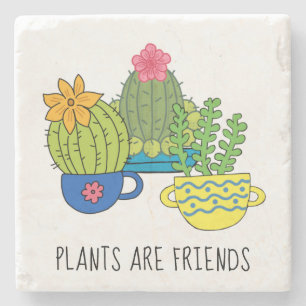Friendly Plants Succulent Stone Coaster