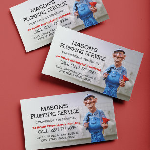 Friendly Plumbers & Plumbing Service Business Card