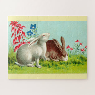 Friendly rabbits animals jigsaw puzzle