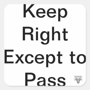 Friendly Reminder of Law Square Sticker