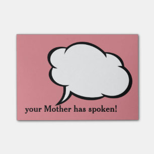 Friendly reminders from Mum!  Personalise Post-it Notes