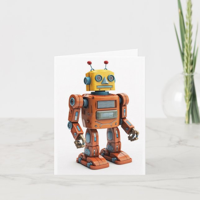 Friendly Robot is Rooting for You  Card (Front)