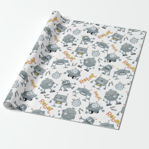Friendly Robot Wrapping Paper