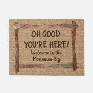 Friendly RV Welcome Custom Doormat
