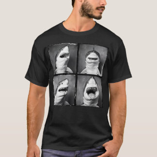 Friendly Shark Face Conservation Retro Smiling T-Shirt