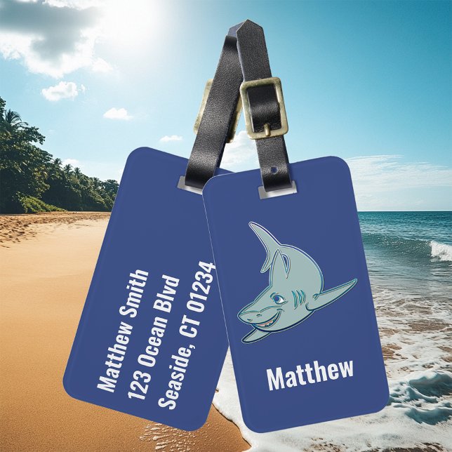 Friendly Shark Luggage Tag (Creator Uploaded)