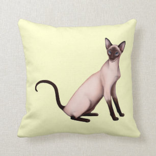 Friendly Siamese Cat American MoJo Pillow