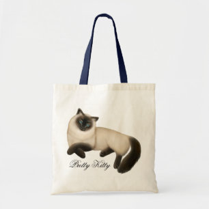 Friendly Siamese Cat Tote Bag
