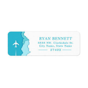Friendly Skies   Custom Address Return Address Label