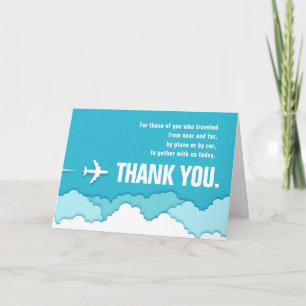 Friendly Skies   Distant Traveller Thank You Card