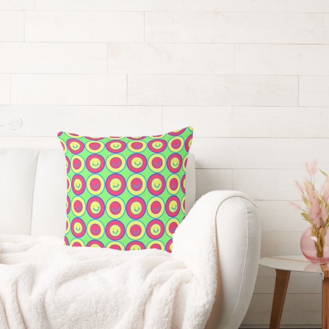 Friendly Smiles Raspberry Lemon Lime Cushion (Couch)