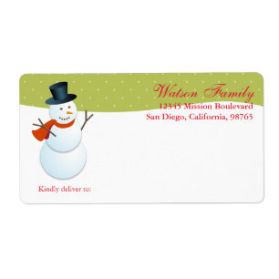 Friendly snowman north pole green custom shipping
