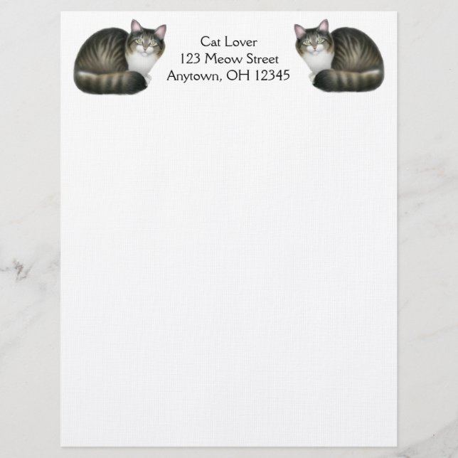Friendly Tabby Cats Letterhead (Front)