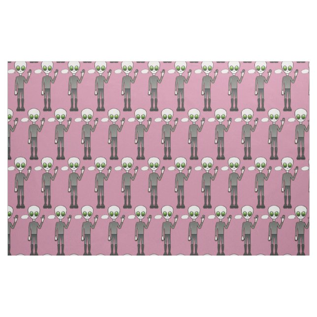 Friendly Waving Alien Thunder_Cove  Fabric (Fat Quarter)