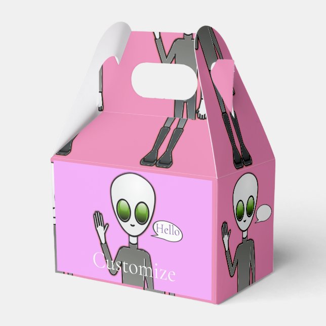 Friendly Waving Alien Thunder_Cove Favour Box (Front Side)