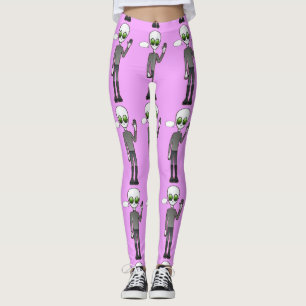 Friendly Waving Alien Thunder_Cove Leggings