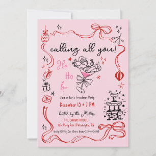 Friendmas Christmas cocktail Holiday party Announcement