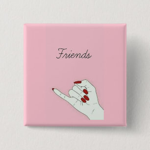 Friends 15 Cm Square Badge