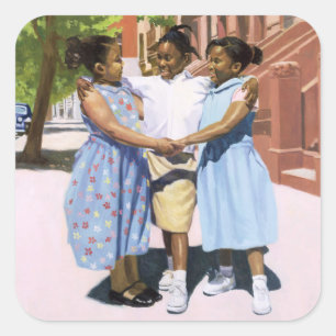 Friends 2001 square sticker