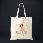 Friends Always Florals Illustration Girls Name Tote Bag<br><div class="desc">Friends Always Florals Illustration Girls Name. A friendship gift with a summery picture of girls walking together and florals,  with Friends Always curved above and a name below. Easily personalise the text. The same design is on both sides.</div>