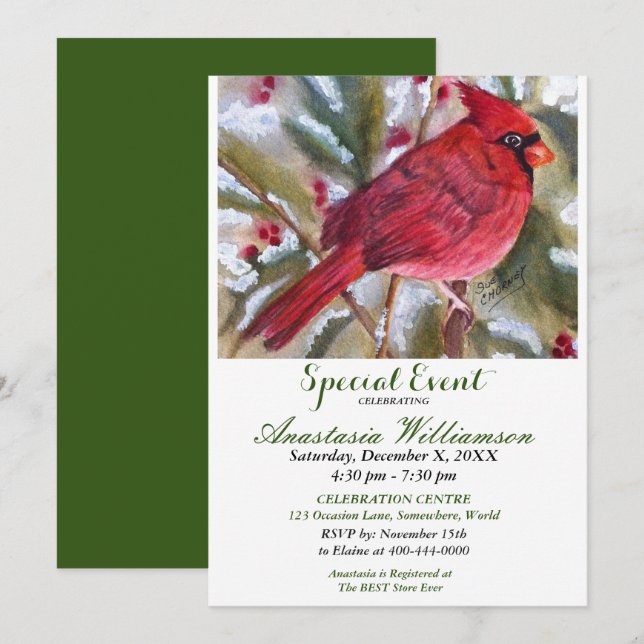 FRIENDS AND FAMILY OPEN HOUSE PARTY EVENT INVITE (Front/Back)