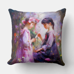 Friends and Flowers 2 Cushion